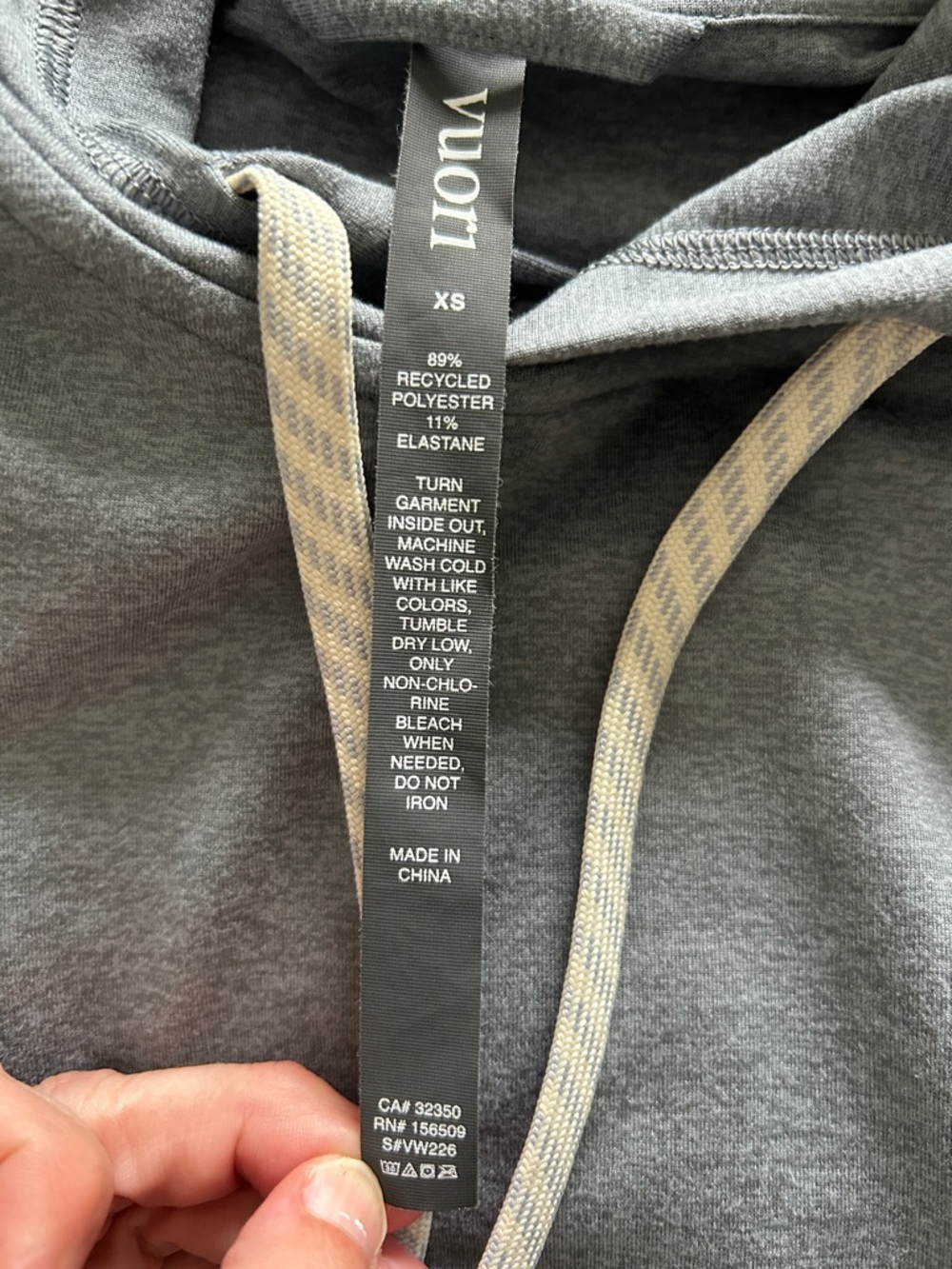 Vuori Halo Essential Hoodie Women’s Blue Grey Dream Knit Pullover XS - Picture 5 of 6